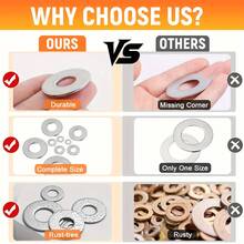 1320-Piece 304 Stainless Steel Flat Washer Set, Durable Material, Polished Surface, O-Ring Fastener Gasket Set, With Storage Box, Includes 9 Commonly Used Sizes (M2-M12), Suitable For Home, Industrial Repair, DIY Projects - Stainless Steel Washer Set - View 11