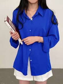 Women Blouses - Blue - View 4