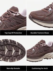 CAMEL CROWN Women's Outdoor Casual Shoes, Spring Anti-Slip Wear-Resistant Thick Sole Hiking Shoes - Cappuccino Powder - View 4