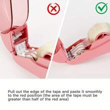 1pc Plastic Tape Dispenser, No Battery Required, All-In-One Portable Tape Cutter For Home Gift Wrapping Office, Lightweight And Easy To Operate, Suitable For DIY Crafts, Random Color - A - View 6