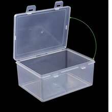 1pc Rectangular Transparent Plastic Fishing Tackle Storage Box, Jewelry Accessories Tool Organizer Box With Flip Lid, Transparent Plastic Box, Suitable For Electronic Components, Hardware Parts, Toy Parts, Suitable For Storing Small Items, Household Goods, Storage Organizer Box - Clear - View 4
