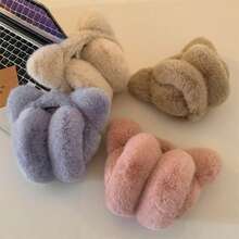 1pc Cute Cat Ear Faux Fur Foldable Earmuffs, Women's Windproof Warm Winter Ear Covers, Outdoor Cycling Daily Cold Weather Accessories - Multicolor - View 7