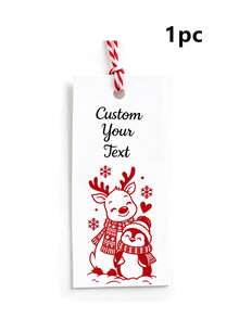 Custom Christmas Gift Tags, Personalized Holiday Present Labels, Customized Text Santa Gift Tags, Customizable Name Hang Tags, Vintage Christmas Party Decor, Festive Gift Wrapping Accessories, Merry Christmas, Holiday Gift, Celebration Decoration - Multicolor - View 20