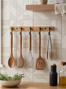 Hook Rack, Suitable For Kitchen Gadgets, Bath Accessories, Hand Towels And Lightweight Garments. Drill-Free Adhesive Installation Without Damaging Tiles, Perfect For Kitchen, Bathroom And Entry Wall, Combines Practical Storage - Multicolor - View 8