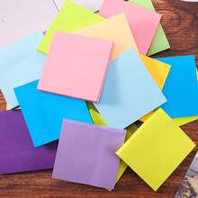 Vibrant Fluorescent 3" X 3" Sticky Notes, Suitable For Students, Schools And Offices, Reusable, Multiple Adhesion, Bestselling Product, Direct From Cross-Border Stationery Suppliesr - Kraft Paper Off-white (6 Books, 3 Styles, 300 Sheets) - View 4