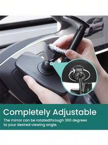 1pc Car Rearview Mirror Anti-Drop Anti-Shake Front-Mounted Clip-On Mirror, High-Definition Convex Wide-Angle Rearview Mirror, Shatterproof, Stable And Non-Wobbling, Practical Car Interior Accessory, Women's Car Accessory, Car Decoration, Car Accessory - A - View 3