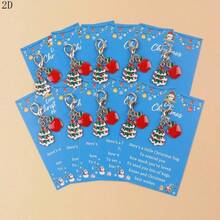 10pcs Apple Christmas Tree Keychains, Lucky Keychains, Perfect Gifts For Birthday, Wedding, Party, Thanksgiving, Christmas, Exquisite Pendant For Bags And Car Keys - Multicolor - View 2