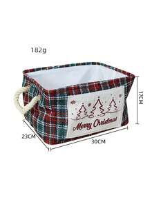 1pc Christmas Desktop Storage Boxes, Foldable Portable Organizer Baskets, Thickened Bins,Festive Print, Multi‑Color Holiday Style For Teens Adults, Xmas Tabletop Bedroom Dorm Office, Practical Storage Box For Daily Home Organization - Multicolor - View 14