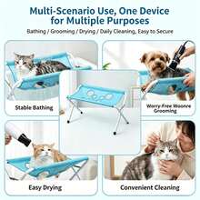 Breathable Mesh Pet Bathing Hammock (1-Pack) - Foldable Grooming And Restraint Sling For Cats And Dogs; An Essential Tool For Grooming, Blow-Drying, Nail Trimming, Bathing, And Ear Cleaning; Ideal For At-Home Grooming And Veterinary Visits. - one-size - View 3
