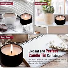 HIZTGHC 50pcs Candle Making Kit, Includes 8pcs 4oz Black Candle Jars With Lids, Candle Wicks, Wick Stickers And Wick Holders, DIY Handmade Candle Making Materials, Suitable For Beginners - Multiple Styles - View 4