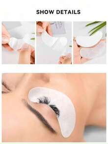 100/50/20/10 Pairs Eyelash Extension Isolation Eye Patches, Lint-Free Eye Patches, Suitable For Eyelash Extensions, Eyelash Extension Tools, Eyelash Extension Isolation Protection Tools - Silver - View 3