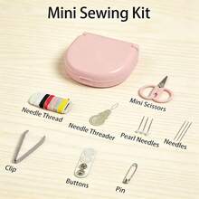 Mini Sewing Tool Kit - Emergency Travel Repair Set, Fashionable Color Portable Sewing Kit, Sewing Tool Bag, Durable And Rust-Resistant, Suitable For Home Clothing Repair, Fabric Craft Handmade Sewing Including Thread, Needle And Scissors, Ideal For Beginners, Camping And Daily Use - Multiple Styles - View 7