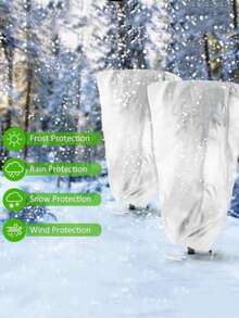 1/5/10pcs Plant Protection Cover Anti-Frost Anti-Insect Tree Cover Non-Woven Fabric Frost Protection Cover 80cm/100cm/120cm - A - View 5