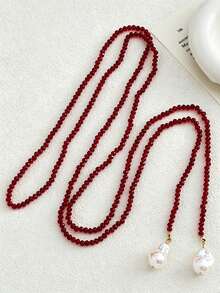 European & American Y2K Style Exquisite Western Cowboy Beaded Round Pendant Long Wrap Necklace Niche High-End Unique Personalized Hip Hop - Multicolor 2 - View 3