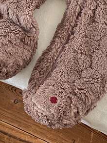 New Baby Boy Cartoon Christmas Reindeer Footed Romper, Thick Soft Fleece Hooded Crawler, Autumn/Winter Baby Outwear - Coffee Brown - View 4
