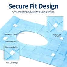 Disposable Double-Layer Thickened Non-Woven Fabric Adhesive Toilet Seat Covers For Travel, Business Trips, Hotels And Inns - Blue - View 4