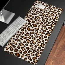Leopard Print XL Large Mouse Pad With Stitched Edges Long Non-Slip Rubber Base Mousepad Cheetah Animal Laptop Keyboard Mat Desk Pad For Office Home Desk Decor - View 4