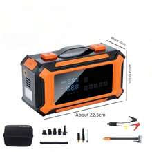 Alat Bantu Starter Mobil, Booster Aki Mobil 12V dengan Kompresor Udara 150PSI & Pompa Ban, Alat Bantu Starter Darurat Portabel dengan Layar Digital LCD, Lampu LED & Power Bank untuk Mobil, SUV, Truk & Sepeda Motor 14.8V 2500mAh - Catu daya starter darurat - View 13