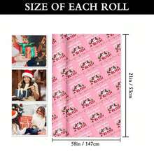 1pc Funny Christmas Wrapping Paper, Colorful Rude Humorous Gift Wrap Sheets For Adults, Naughty Couple Holiday Gift Wrap, Funny Party Packaging Paper For Friends Men Women Teens, 58''(W) X 21'(L) - Style 1 - View 6