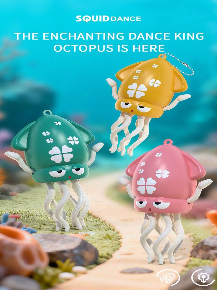 Children's Magic Dancing Octopus Stress Relief Wind-Up Squid Toy, Suitable For Boys And Girls Aged 3-12 And Above, Gift - Multicolor - View 1