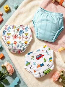 Toddler Potty Training Underwear Car Space Fruit Vegetable Animal Print Baby Toilet Training Shorts - Multicolor - View 1
