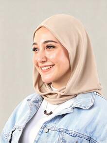 1pc Women Solid Color Balaclava One-Piece Lace Base Layer Headscarf Neck Warmer Elastic Cap Premium Heavy Embroidery Jacquard Lace Instant Hijab Caps Elastic Caps Turban Breathable Comfortable Elastic Wide Brim Sweat-Absorbing Non-Slip Multi-Function Sports Headwrap Cap Inner Lining Scarf, Minimalist Fashion Scarf, Hood And Matching Lace Headscarf, All-In-One, Wear It Easily And Instantly Fashionable For Going Out - Multicolor - View 17