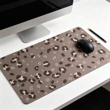 XXL Large Mouse Pad For Desk, Extended Keyboard Mouse Mat For Computer Office, Big Mouse Pad With Stitched Edges, Gaming Brown Leopard Print - View 9