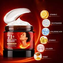 Krim Pengencang Anti-Kerut 71+, Mengandung Niacinamide dan Asam Hyaluronic, Perbaikan Multi-Efek, Mengurangi Kerutan dan Mengencangkan Wajah dan Leher, Menyegarkan dan Mudah Diserap Tanpa Rasa Berminyak, Cocok untuk Semua Jenis Kulit, 120g - Collagen - View 2