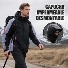 Impermeable para Motociclista Reflejante con Capucha, Chamarra para Lluvia Resistente al Agua, Protección para Moto y Scooter, Ideal para Conducción, Viajes y Uso Diario - Negro rojo - Ver 5