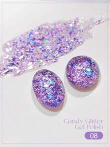 Set Gel Kuku Pemutih Seri Candy Glitter Populer 8pcs, Cocok untuk Manikur DIY di Rumah - MultiWarna - View 13