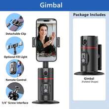 TOKQI Auto Face Tracking Gimbal Stabilizar For Smartphone,360° Rotation Detachable Phone Holder With Bluetooth Wirless Remote Control,No App Required,Compatible With IOS, Android,For Photography,Summer Vacation, Travel, Outdoor Activities, Live Streaming - View 14