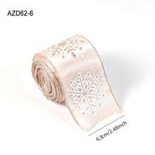 1pc Champagne Christmas Ribbon Gift Box Bowknot Binding Strap Satin Ribbon Christmas Decoration Supplies - Multicolor - View 12