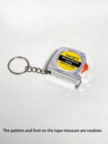 7pcs Portable Steel Tape Measure Keychain, Mini Ruler Key Ring, DIY Tool 1m Measuring Tape Keychain, Men's Car Key Chain Accessories Packaging Decoration, Gift - Multicolor - View 8