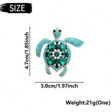 1/2/3pcs Alloy Rhinestone Colorful Gemstone Turtle Car Air Vent Clip Decor Aromatherapy Diffuser Cute Car Interior Fragrance (Includes Solid Fragrance Pad) - Multicolor - View 4