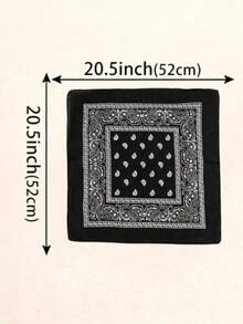 3PCS Mixed Color Polyester Paisley Flower Bandana, Outdoor Cycling Headscarf, Hip Hop Street Dance Handkerchief, Festival Costume, Beach Cover-Up - Dark Color Combination - View 3
