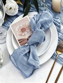 6/12pcs Minimalist Fresh Linen Napkins, Skin-Friendly And Absorbent, Suitable For Parties, Weddings, Restaurants, Table Decor, Breathable And Lightweight - Multicolor - View 19
