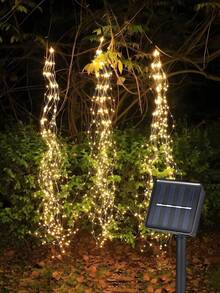 Solar Waterfall Fairy Bundle Christmas Lights, Outdoor Waterproof, 8 Modes, Solar String Lights, Firefly Vine Christmas Tree Decorations For Garden & Horticulture - Solar Ponytail Light - View 4