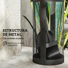 Outsunny Racks de Lenha - negro - Ver 6