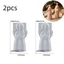 1pc Little Angel Holding Star Aromatherapy Candle Mold, Christmas Atmosphere Decoration Silicone Mold, Suitable For Plaster, Resin, Candle Making, Handmade Crafts, Gift Making, Reusable - Silicone Mold - View 2
