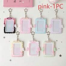 Angel Wing Acrylic Card Holder, High Aesthetic, Portable, With Star-Shaped Chain And Bow Decoration, Can Store Small Cards And IDs, Suitable For Carrying, Desktop Display, Christmas Gifts, Back To School - Card Sleeve - View 13