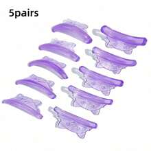5 Pairs C-Curl Silicone Eyelash Curling Pads, Adhesive Eyelash Curler Rods, Eyelash Lift Shield, 3D Eyelash Curler Accessories, Makeup Tools - Multicolor - View 14