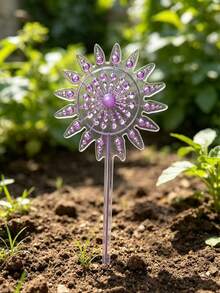 Multi-Color Acrylic Outdoor Decorative 2D Windmill Garden Stake, Creative Yard Decor, Non-Electric, Housewarming Gift - A - View 10