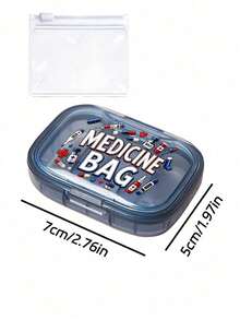Portable Mini Transparent Pill Box With Medicine Package Pattern, Leak-Proof Multi-Compartment Pill Storage Box, Outdoor Travel Pill Box, 3-Compartment Daily Medication Organizer, Compact Pocket Pill Storage Box, Suitable For Storing Vitamins, Daily Medications, Capsules, Tablets And Small Supplements, Practical Travel Essential For Outdoor Camping, Vacation And Business Trips, Gift For Students, Doctors, Family And Friends, Waterproof And Moisture-Proof Pill Box, Easy To Put In Handbag, Backpack And Pocket, Emergency Rescue Pill Box, Back To School, Teacher's Day, Christmas Gift - Multicolor - View 11