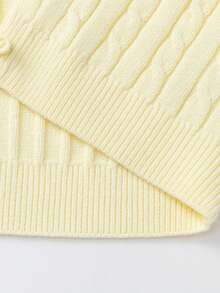 Balabala Girls Cute Soft Knit Sweater Pullover Jumper Casual Versatile Top For Tween Girl Winter Daily Wear - Light Yellow - View 8