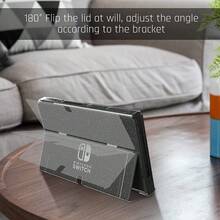 Lantu, Detachable Transparent Protective Case Compatible With Switch 2, Hard Shell Glitter Protective Case Compatible With Switch OLED - View 2