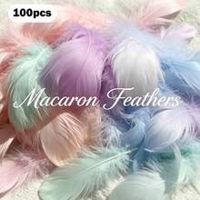 100/250/350/450入 粉彩迷你羽毛手工大包,附150顆珍珠珠,混色蓬鬆裝飾羽毛,柔軟DIY配件,適用婚禮派對居家裝飾與攝影道具 - 多色 - 查看 12