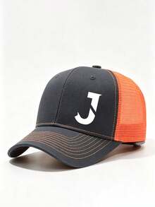 1pc Letter Print Baseball Cap Unisex Fashion Versatile Trucker Hat Baseball Cap Suitable For Daily Wear - Multicolor - View 11