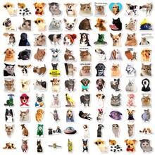 100Pcs Cute Funny Pet Meme Stickers, Viral Cat And Dog Memes Designs, Waterproof Vinyl Decals For Laptops, Water Bottles, Phone Cases, Scrapbook, DIY Crafts, Gift - Multicolor - View 7