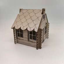 1pc Wooden Miniature House, DIY Assembly Required, Halloween, Christmas, Thanksgiving Gift, Garden Corner Plant Decoration - Multicolor - View 5