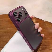 奢華透明磨砂 TPU 手機殼，相容 iPhone 18 Pro Max 18 Pro 17 Pro Max Air 16 15 14 13 12 11 Pro Max Plus，透明鏡頭保護，18 Pro Max 手機殼，Apple 系列可立即轉換為 17 18 手機殼，軟邊防震，中性保護殼 - 櫻桃紅 - 查看 3